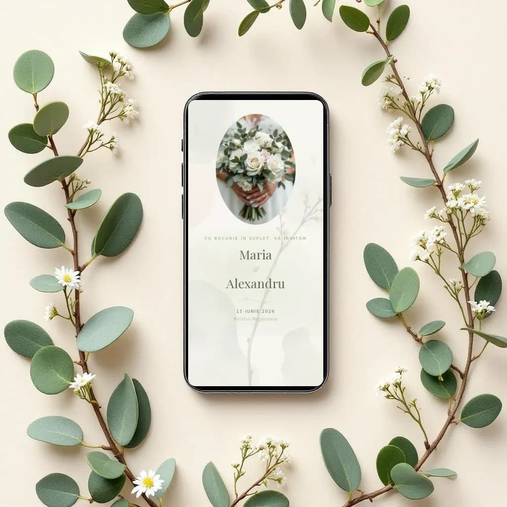 Botanica — model de invitație