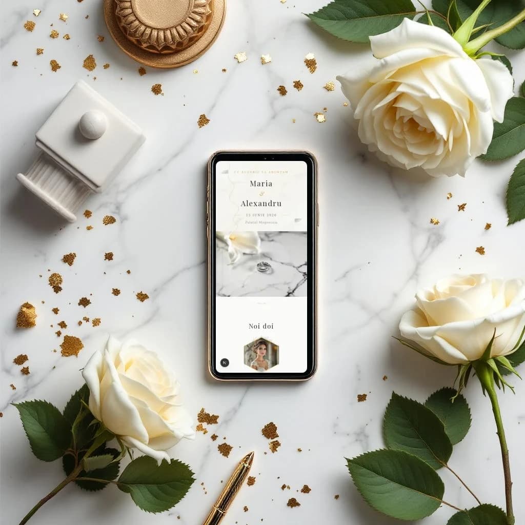 Marble — model de invitație