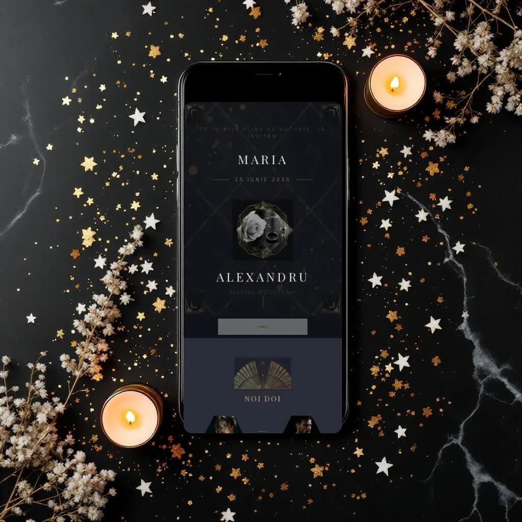 Noir — model de invitație