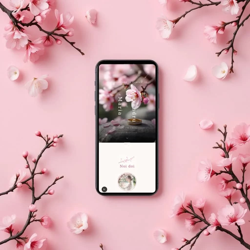 Sakura — model de invitație