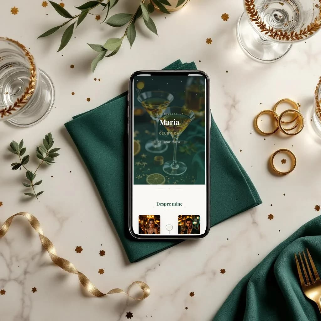 Cheers — invitație digitală de aniversare