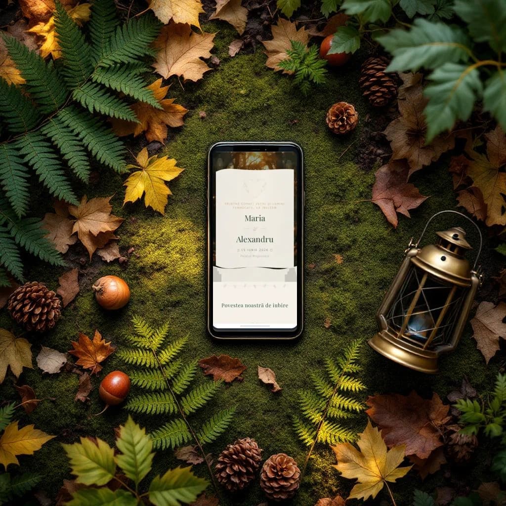Enchanted — invitație digitală de nuntă
