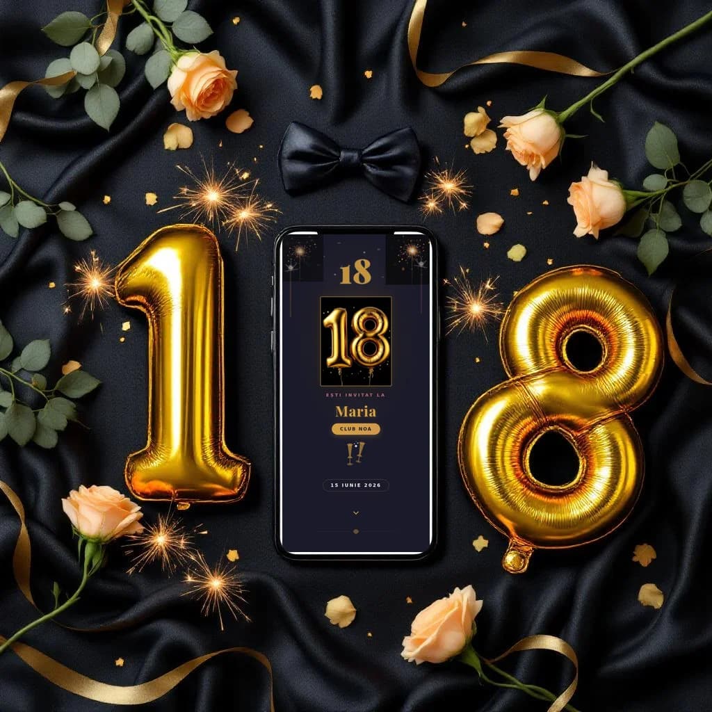 Majorat — invitație digitală de aniversare