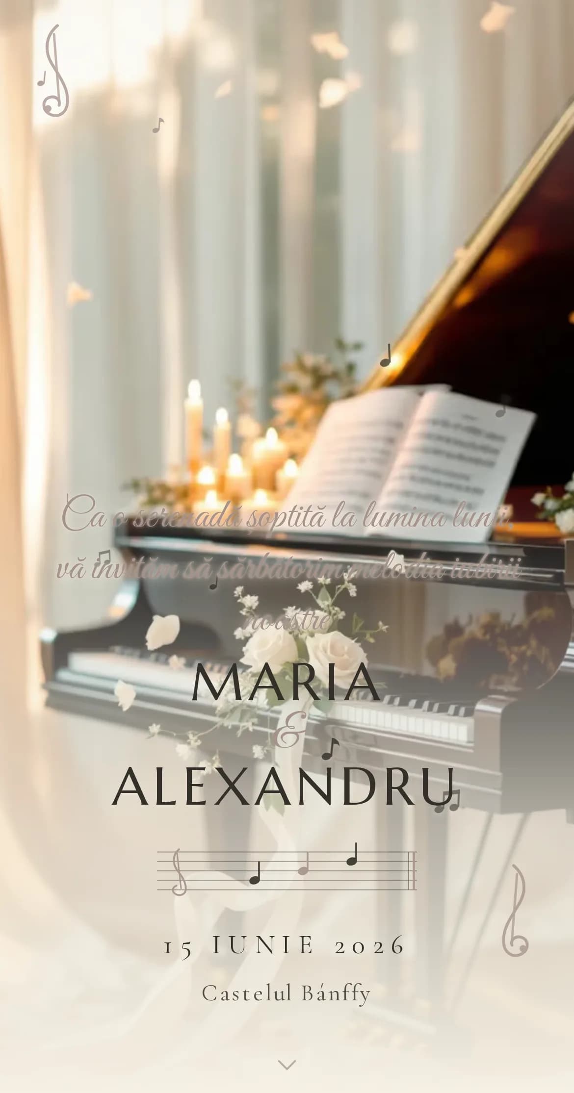 Invitație Serenada — nuntă
