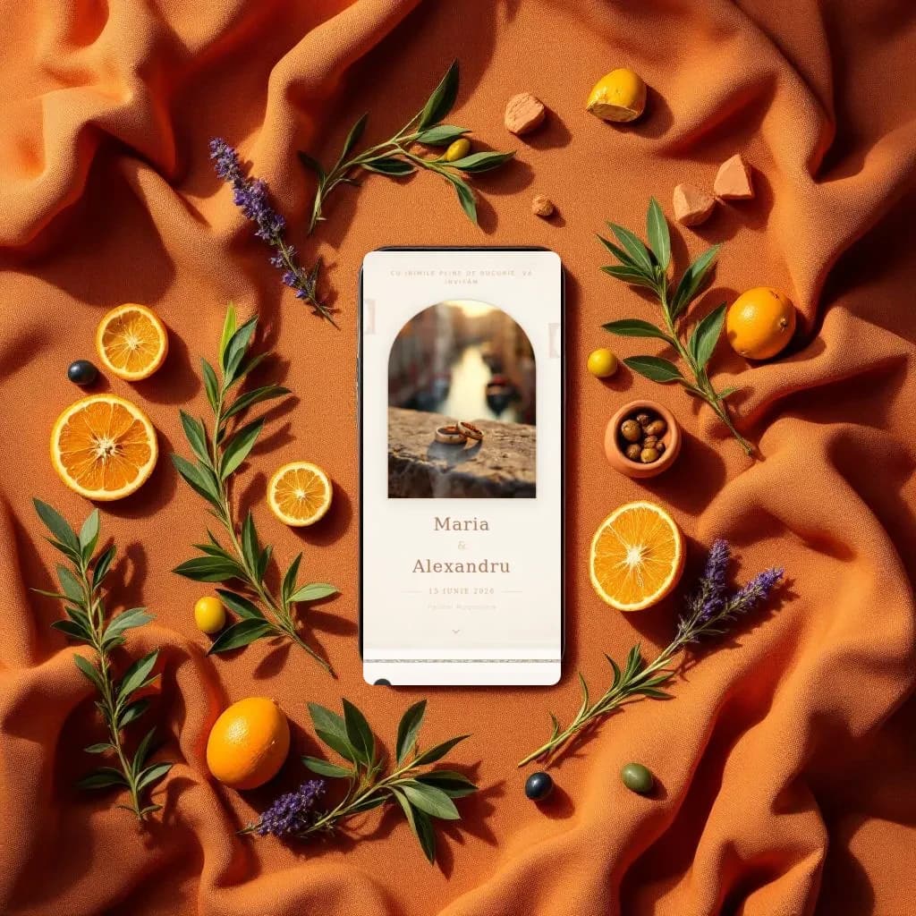 Venetian — invitație digitală de nuntă