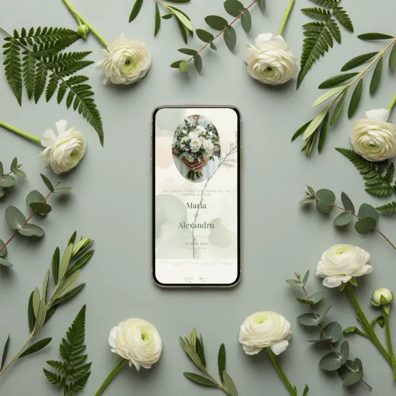 Botanica — model de invitație