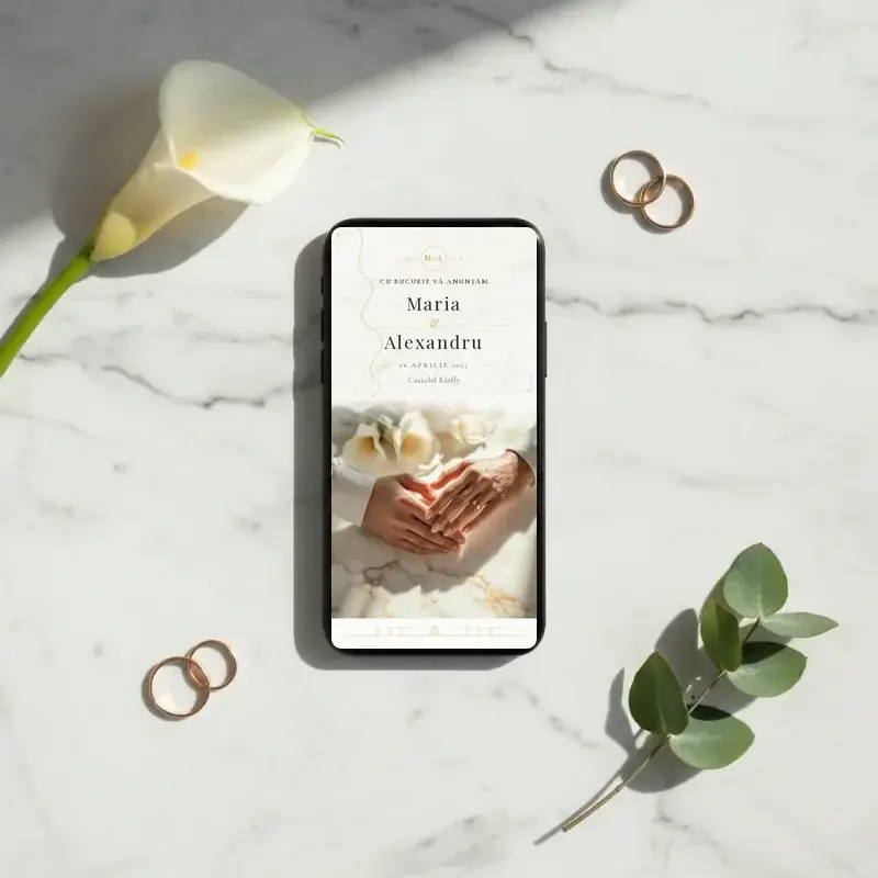 Marble — model de invitație
