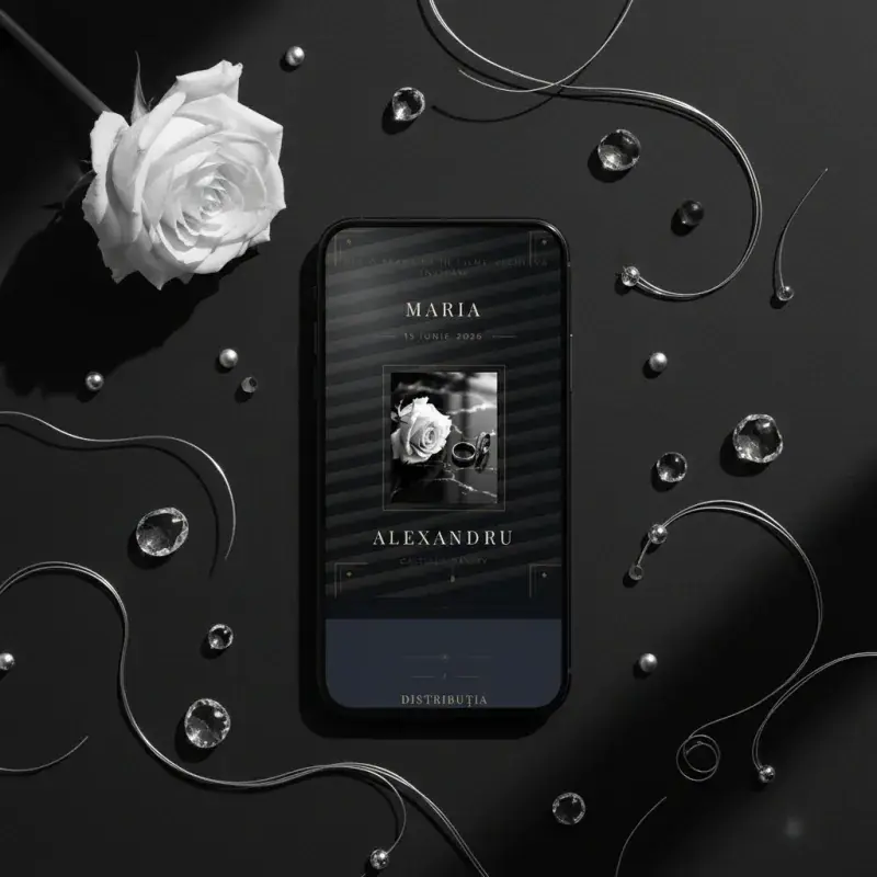 Noir — model de invitație