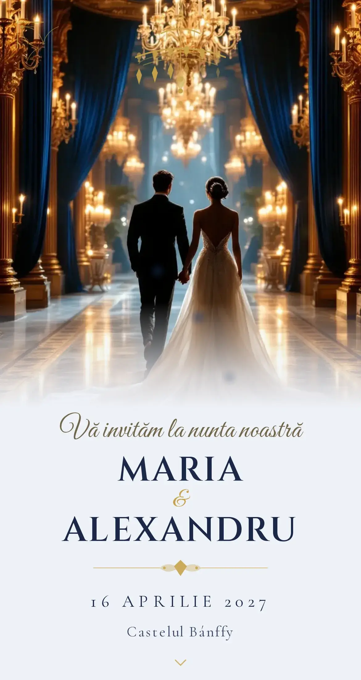 Invitație Safir — nuntă