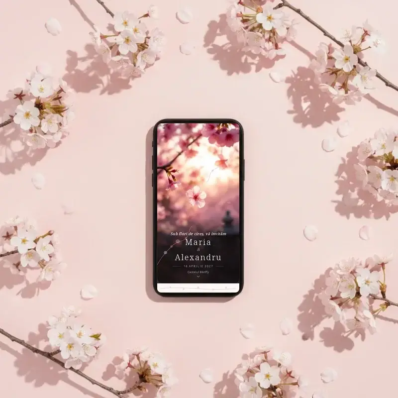 Sakura — model de invitație