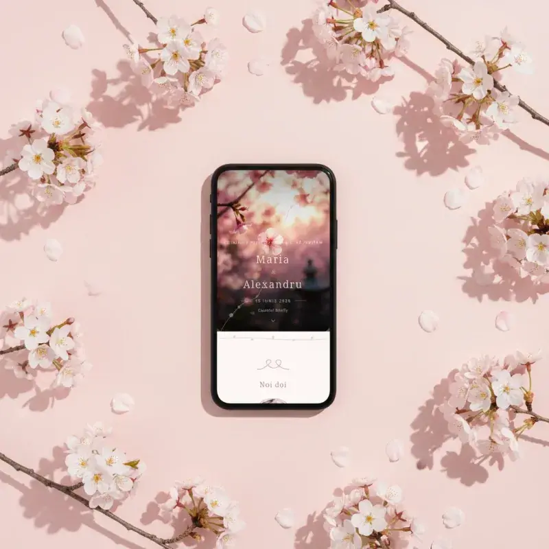 Sakura — model de invitație