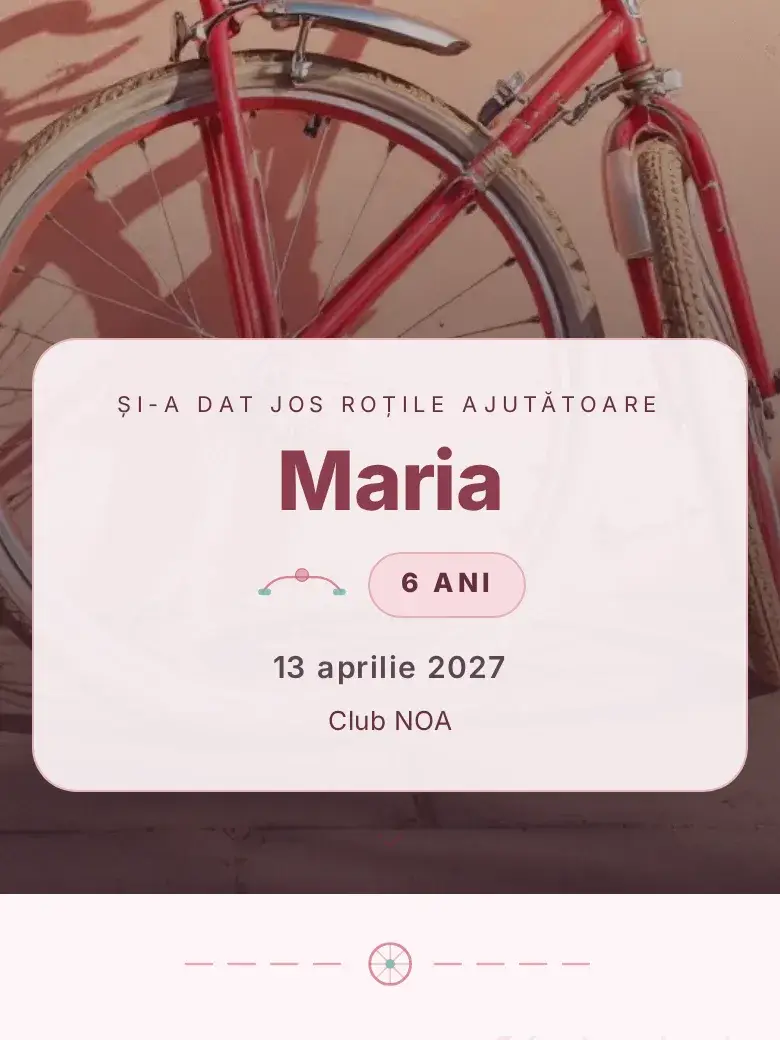 Invitație aniversare digitală model Șase ani cu RSVP