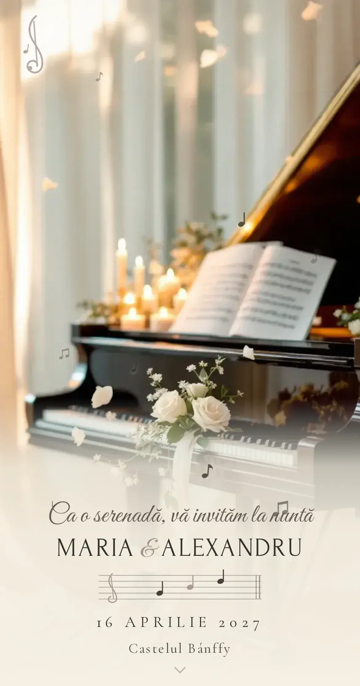 Invitație Serenada — nuntă