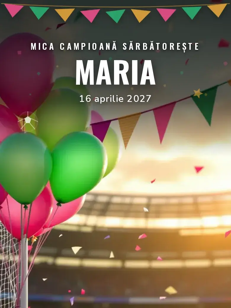 Invitație aniversare digitală model Sport cu RSVP